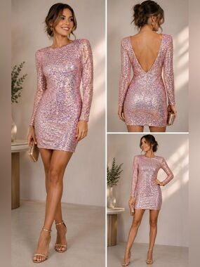 Runaway the Label Victoria Mini‎ Dress Pink Size Medium